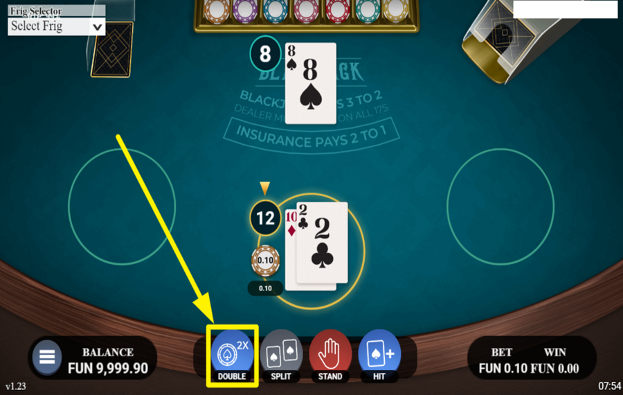 Blackjack Royale DOUBLEZ VOTRE MAIN.