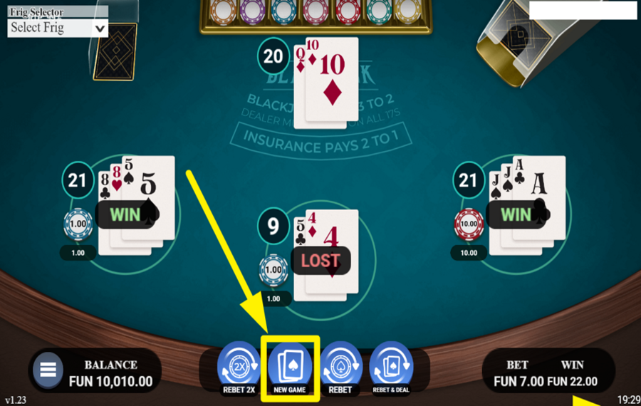 Blackjack Royale COMMENCEZ UNE NOUVELLE PARTIE.