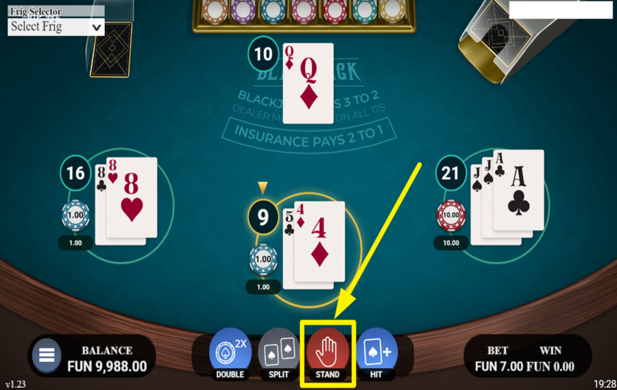 Blackjack Royale VERROUILLEZ DANS VOTRE MAIN.