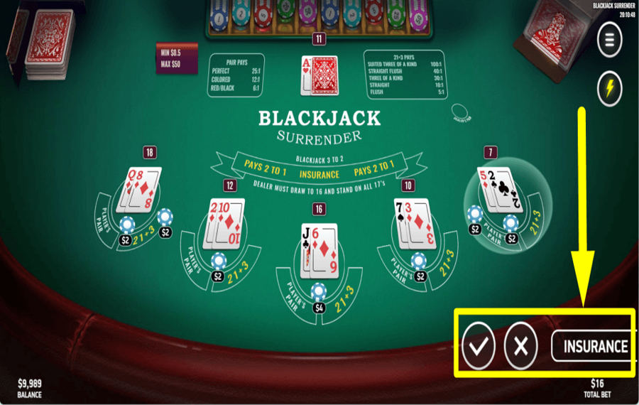 Blackjack Surrender ЗАСТРАХУ ЙТЕ СВОЮ РУКУ.
