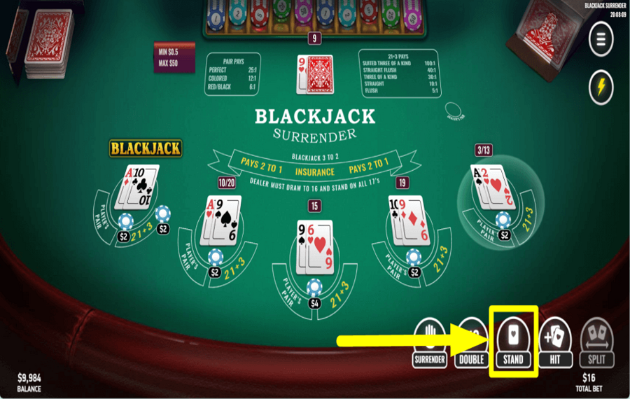 Blackjack Surrender ДЕРЖИТЕ РУКУ.