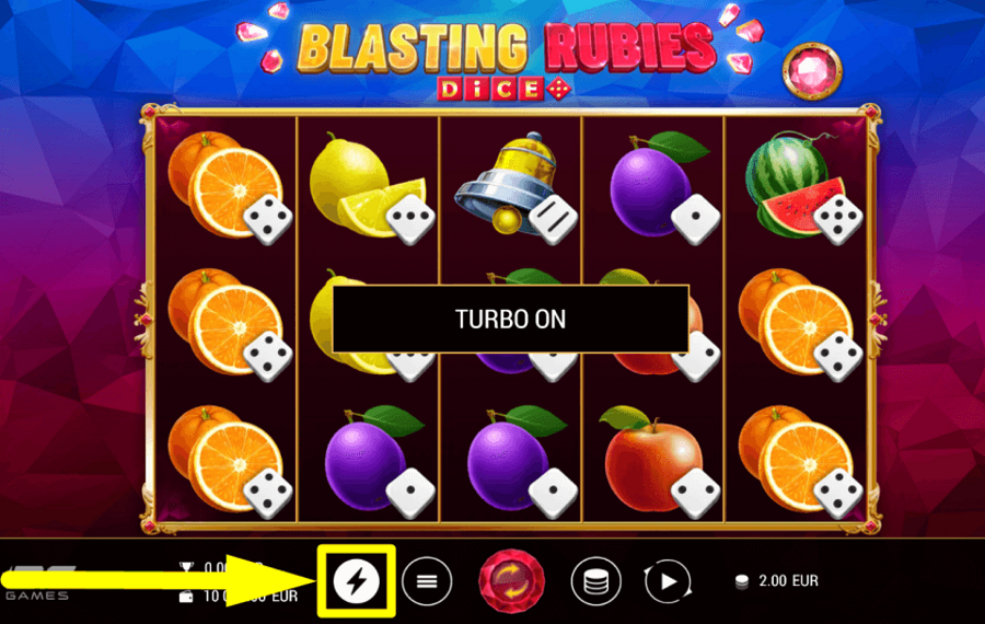 Blasting Rubies Dice GO FULL SPEED.
