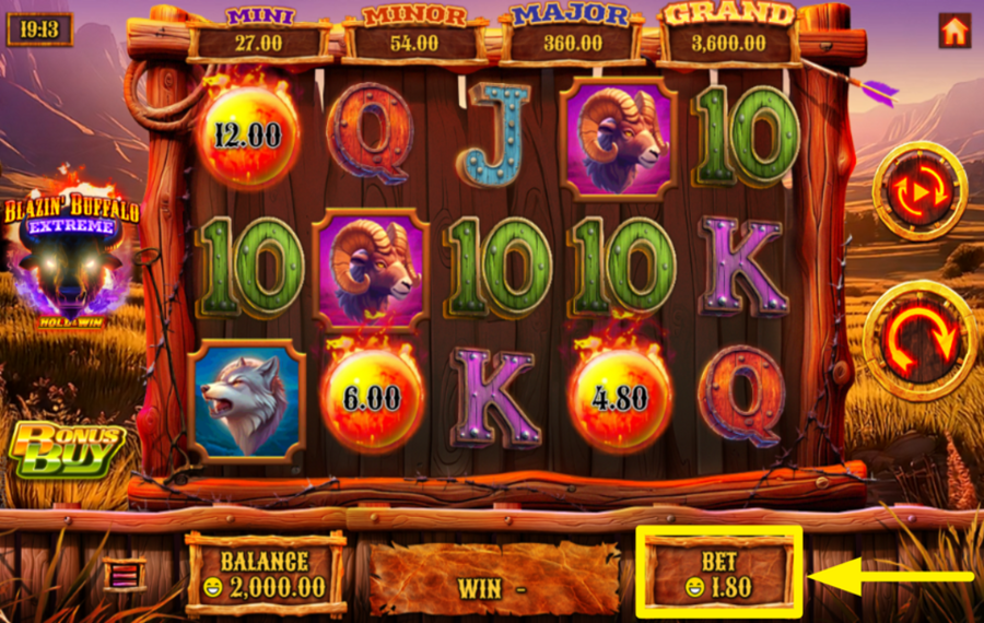 Blazin Buffalo Extreme ИЗМЕНИТЕ СВОЮ СТАВКУ.