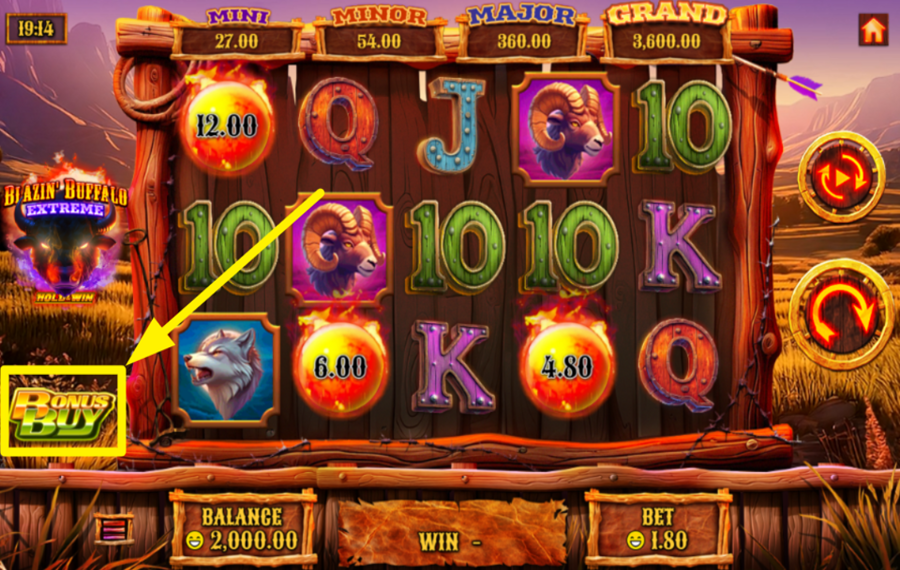 Blazin Buffalo Extreme КУПИТЬ БОНУСНУЮ ФУНКЦИЮ.