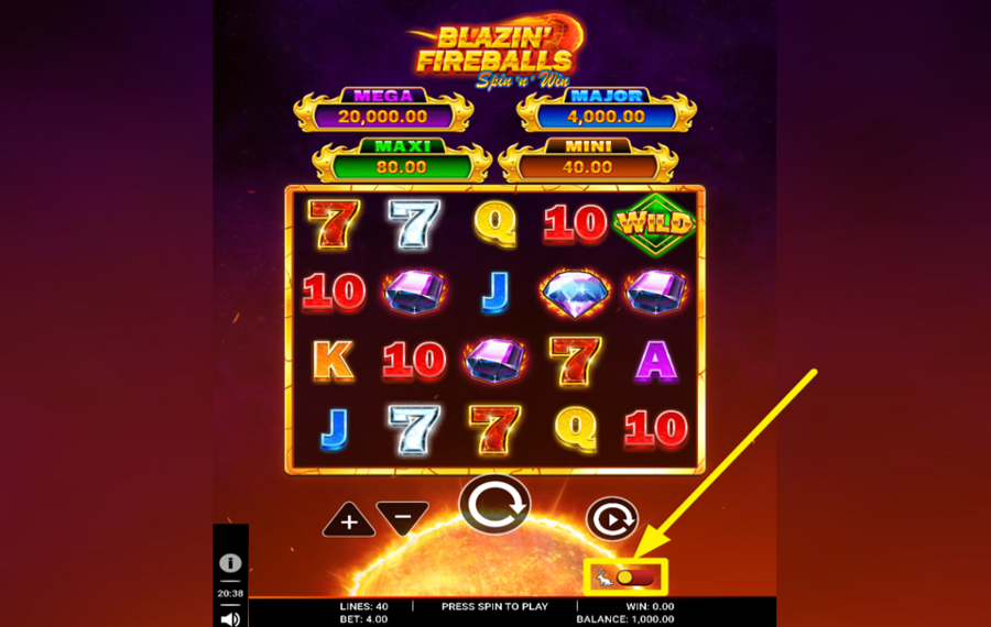Blazin Fireballs Spin n Win UNLEASH TURBO CHARGE.