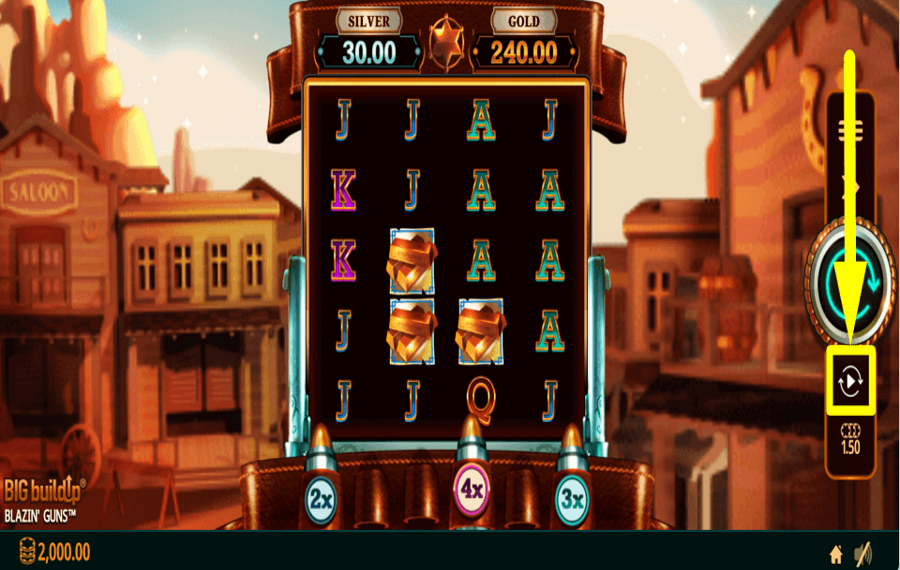 Blazin Guns CONTINUAR AUTOMÁTICAMENTE.