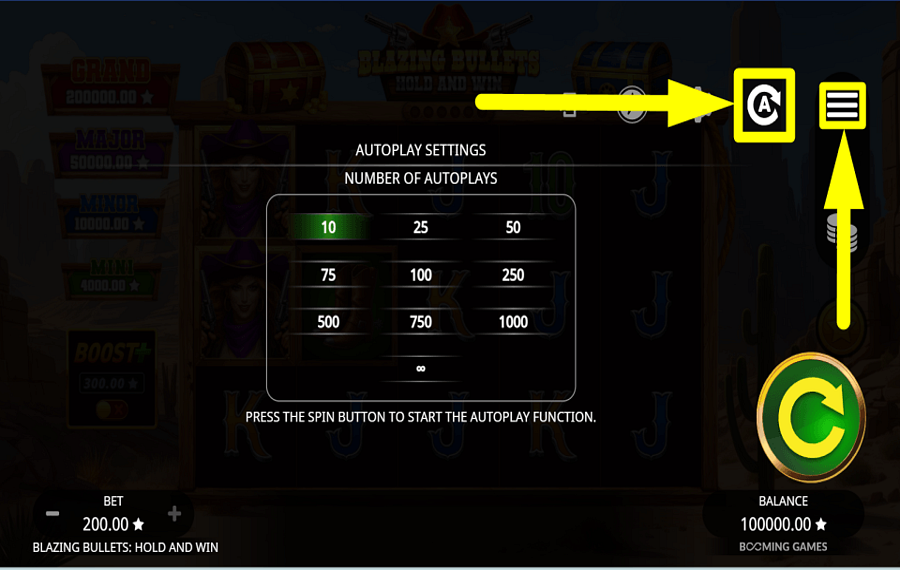 Blazing Bullets Hold and Win ВКЛЮЧИТЬ АВТОВОСПРОИЗВЕДЕНИЕ.