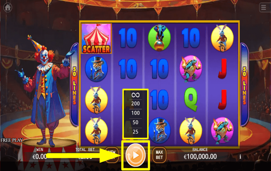 Blazing Circus INICIAR REPRODUCCIÓN AUTOMÁTICA.