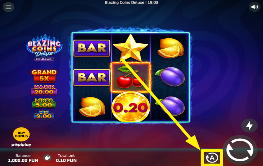 Blazing Coins Deluxe AUTOPLAY AKTIVIEREN.