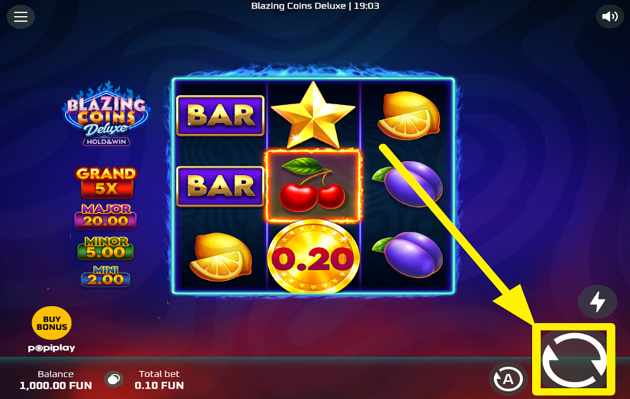 Blazing Coins Deluxe DREHT DIE ROLLEN.