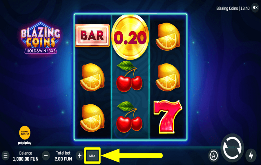 Blazing Coins Hold and Win ESTABLECER APUESTAS ALTAS.