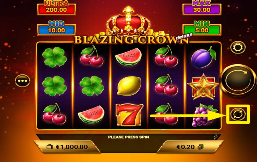 Blazing Crown Deluxe UTILISEZ LA FONCTION DE LECTURE AUTOMATIQUE.