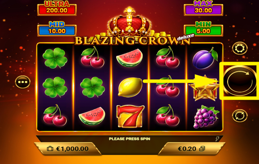 Blazing Crown Deluxe PARTICIPEZ AU PLAISIR!