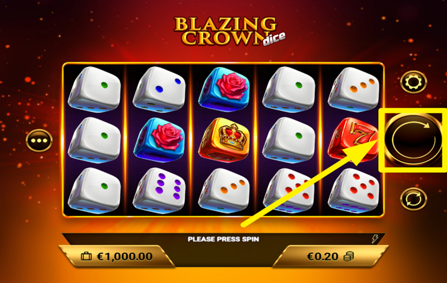 Blazing Crown Dice PARTICIPEZ AU PLAISIR !