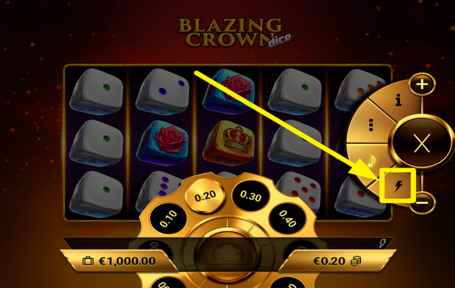 Blazing Crown Dice AUGMENTER LA VITESSE DE JEU.