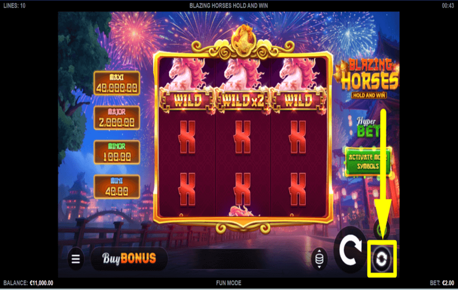 Blazing Horses Hold and Win ENABLE AUTOPLAY.