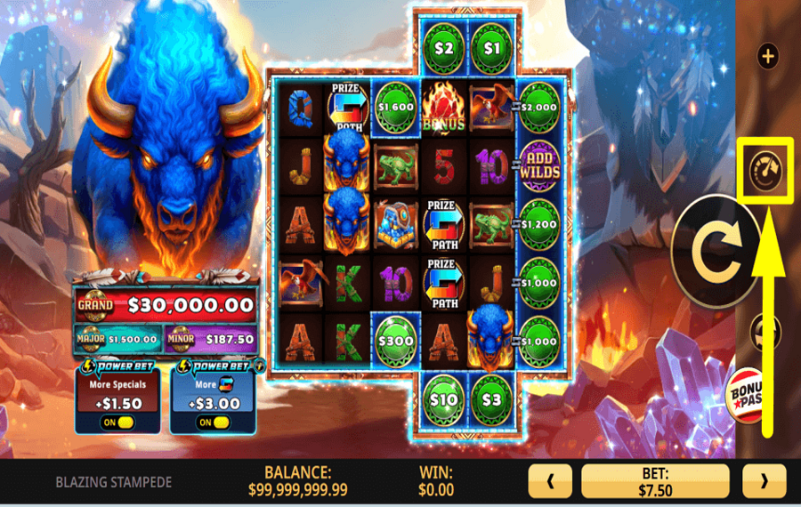 Blazing Stampede ACTIVER LE MODE TURBO.