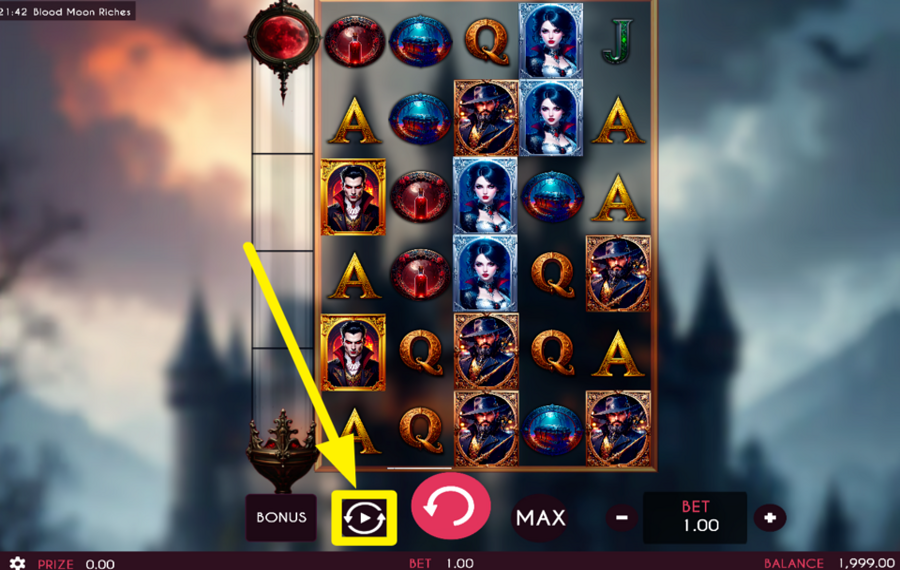 Blood Moon Riches ACTIVER LA LECTURE AUTOMATIQUE.