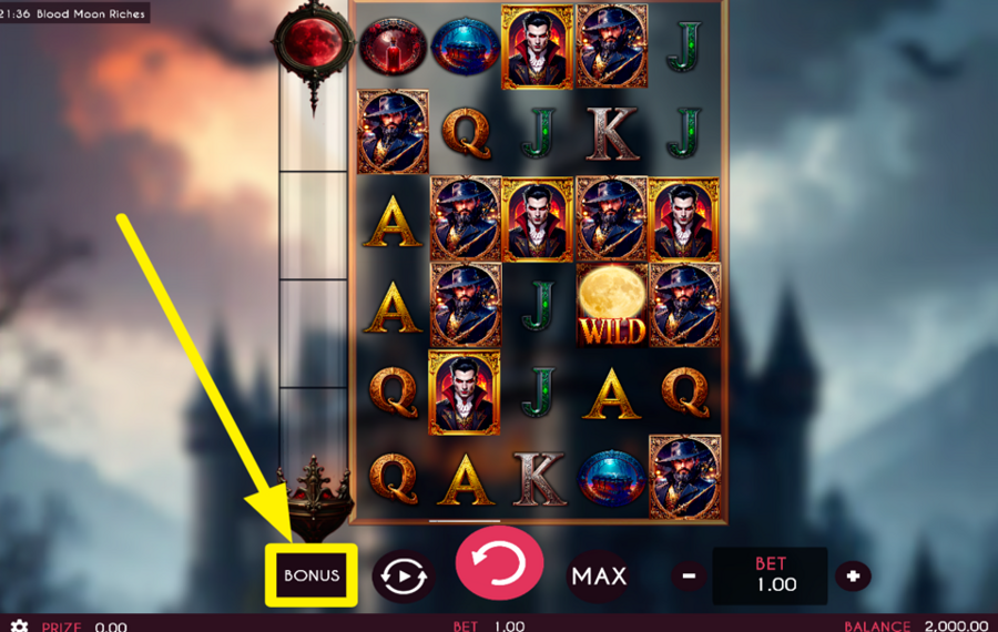 Blood Moon Riches CHOISISSEZ DES TOURS SUPPLÉMENTAIRES!