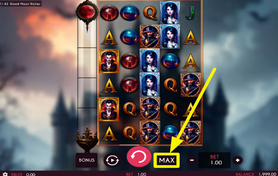 Blood Moon Riches AJUSTEZ LA MISE AU MAXIMUM.