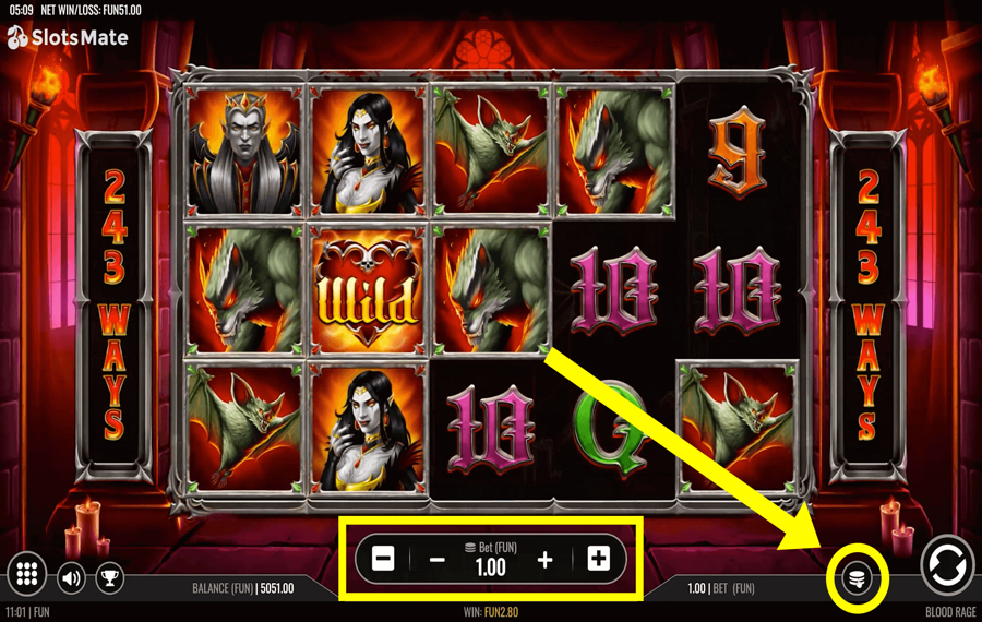 Blood Rage Выберите сумму ставки