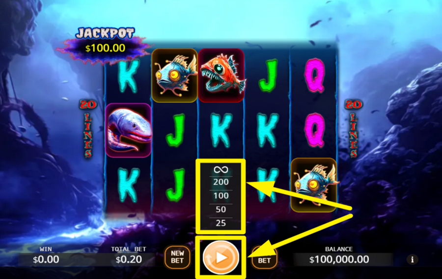 Bloody Deep Sea ВРАЩАЙТЕ БАРАБАНОВЫ АВТОМАТИЧЕСКИ.