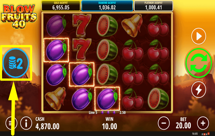 Blow Fruits 40 SCORE MORE WITH GAMBLE.