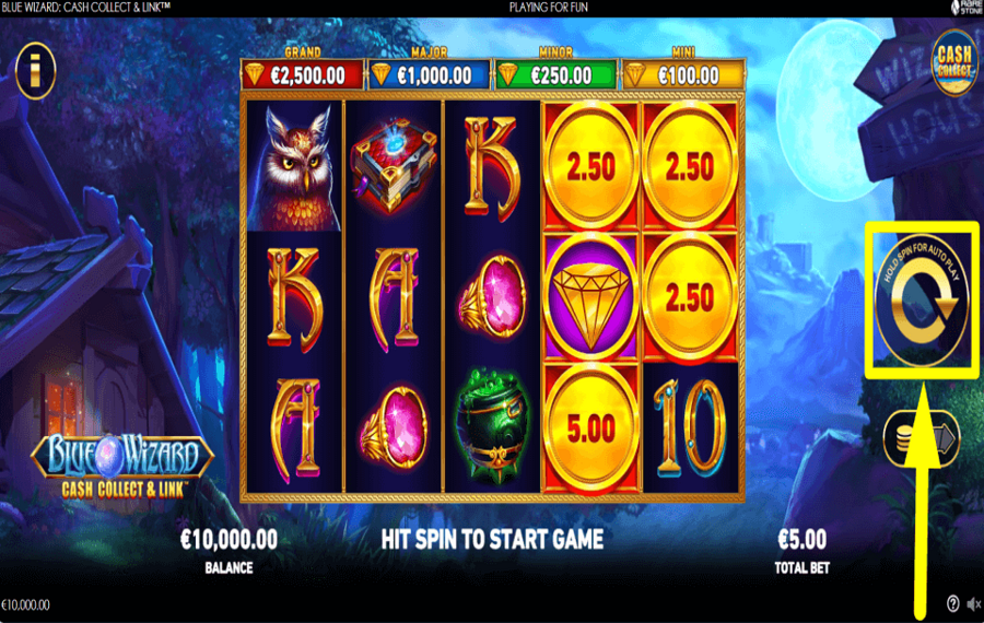 Blue Wizard Cash Collect and Link DREHEN SIE UM DEN PREIS.