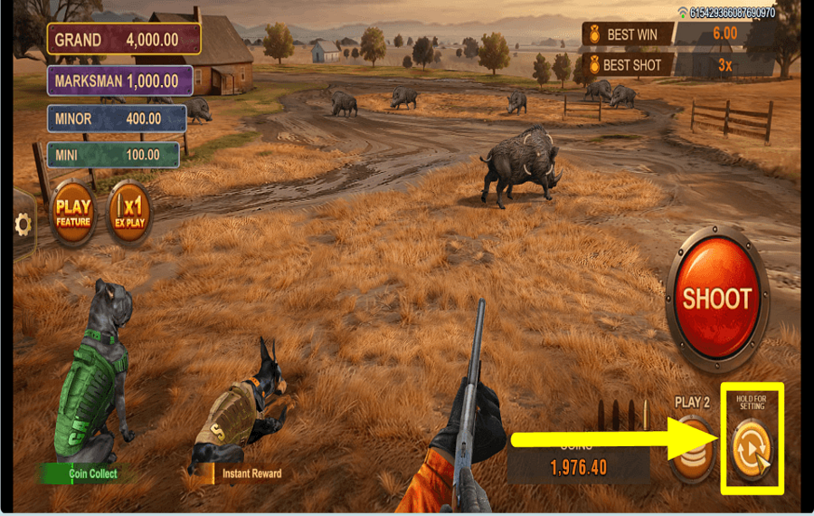 Boar Rush Jackpot Shoot and Win SET UP AUTOPLAY.
