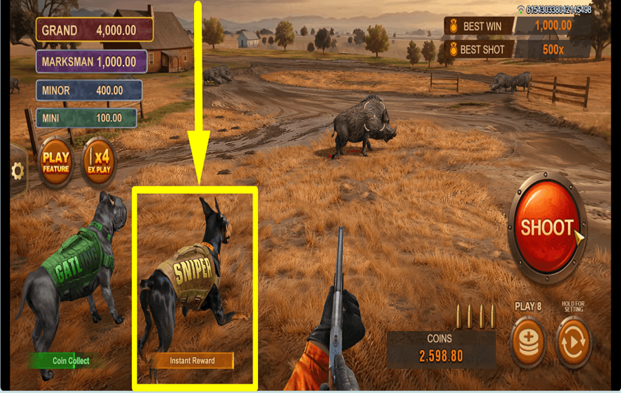 Boar Rush Jackpot Shoot and Win SNIPE THE REWARD.