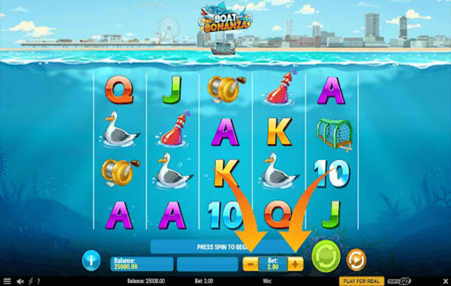 Boat Bonanza Выберите сумму ставки