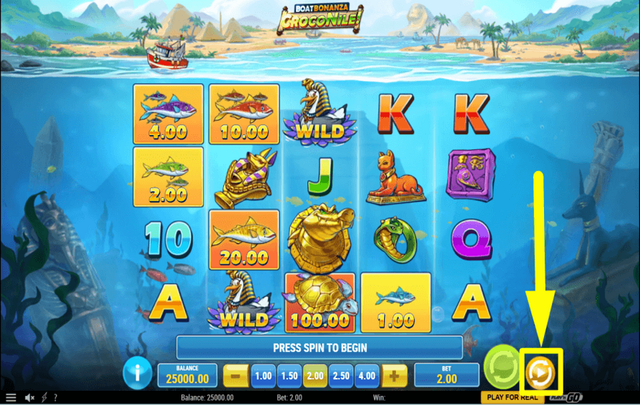 Boat Bonanza CrocoNile ELIGE REPRODUCCIÓN AUTOMÁTICA.