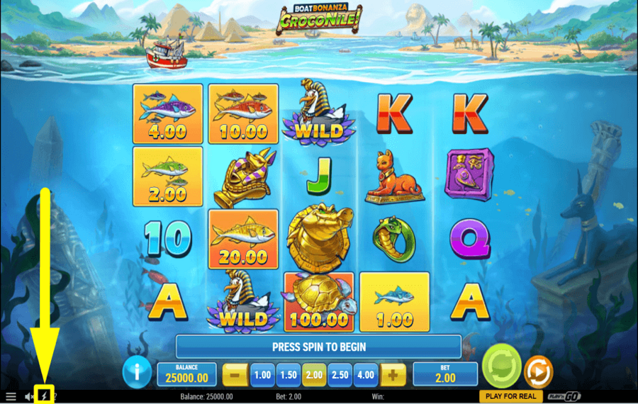 Boat Bonanza CrocoNile CONTROLA EL RITMO DEL JUEGO.