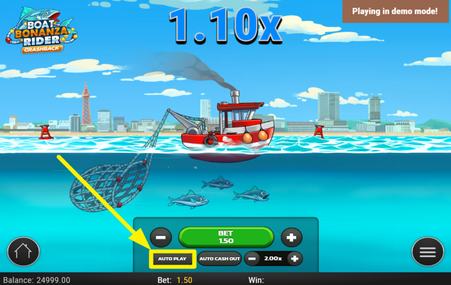 Boat Bonanza Rider UTILIZZA LA RIPRODUZIONE AUTOMATICA.