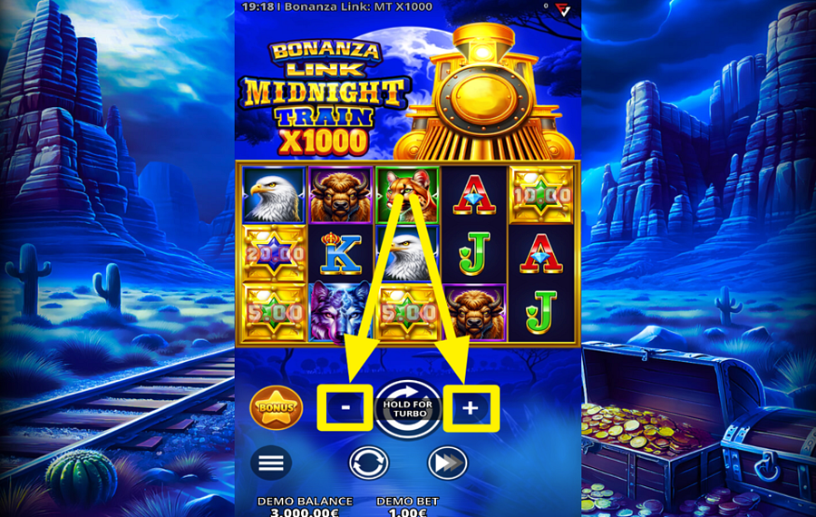 Bonanza Link Midnight Train x1000 SPECIFY YOUR WAGER.