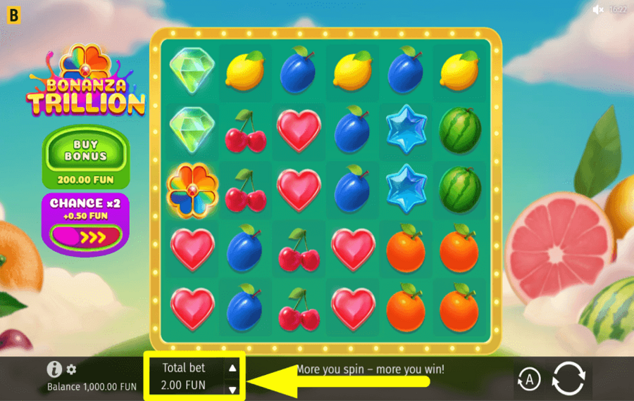 Bonanza Trillion SELECT THE WAGER.