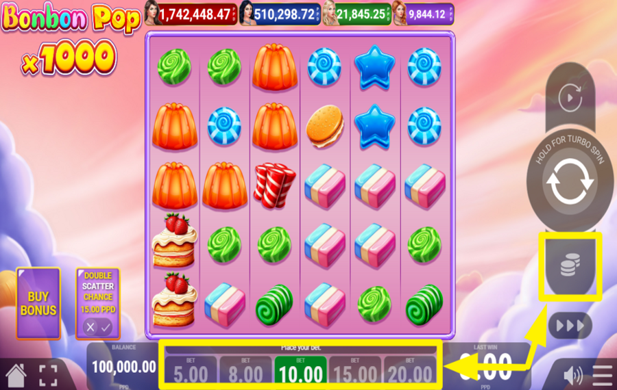 Bonbon Pop x1000 DECIDE ON YOUR WAGER.
