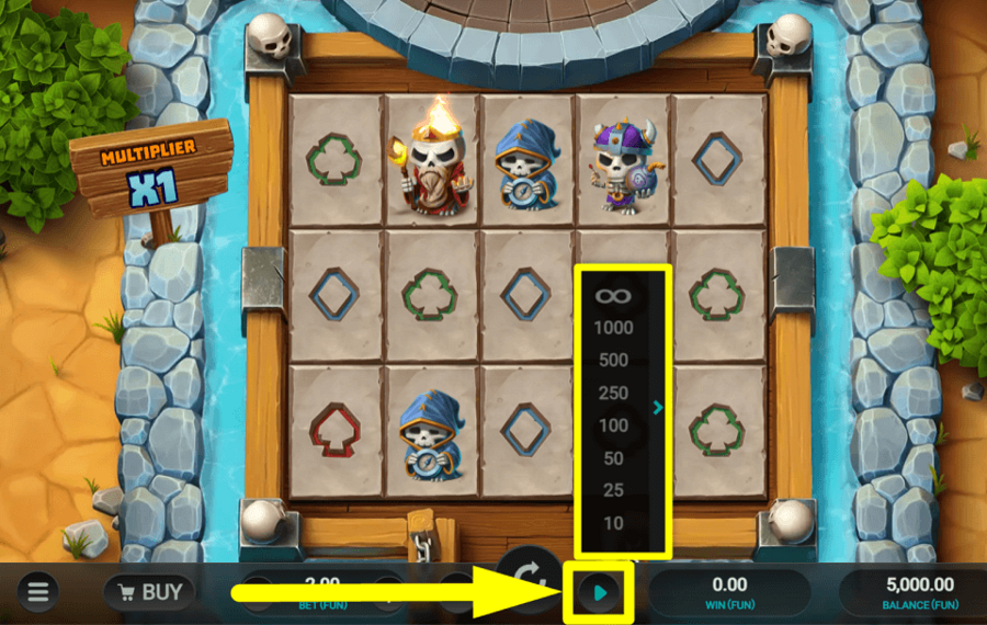 Bone Raiders CONTINUE AUTOMATICALLY.