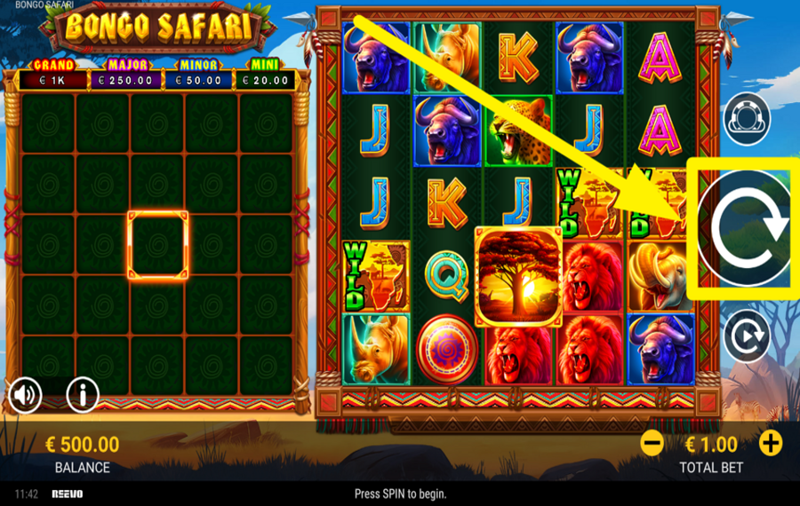 Bongo Safari НАЧНИТЕ СВОЮ ИГРУ.