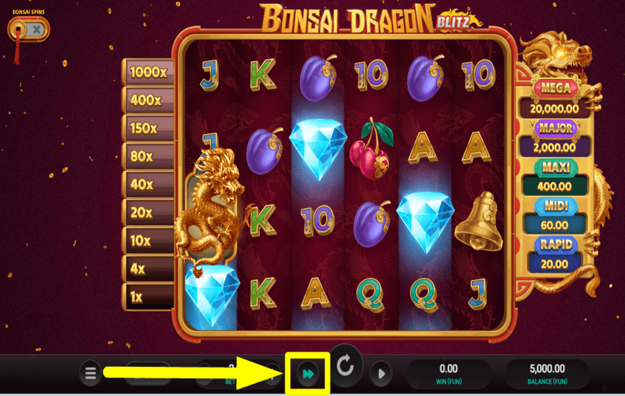 Bonsai Dragon Blitz ACTIVATE TURBO MODE.