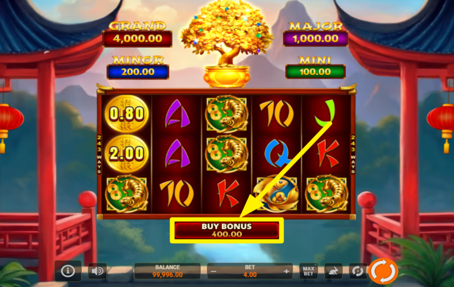 Bonsai Gold Hold and Win ACHETEZ LE JEU BONUS.