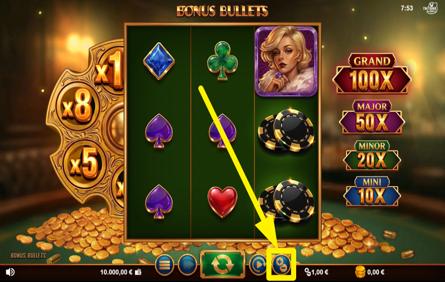 Bonus Bullets DETERMINE YOUR STAKE.