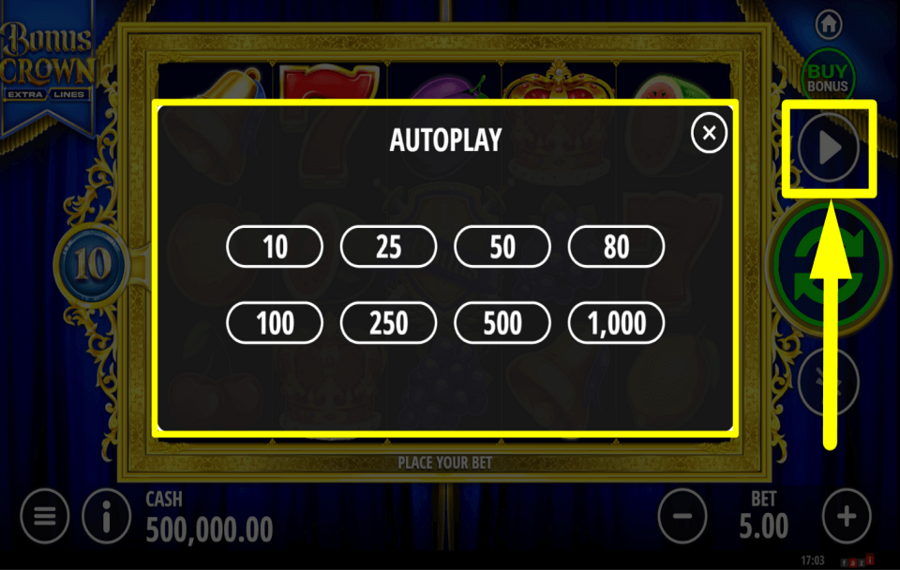 Bonus Crown APPLY AUTOPLAY.