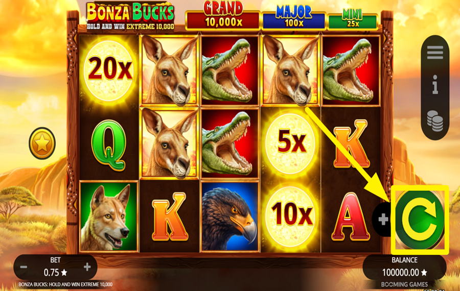 Bonza Bucks Hold and Win Extreme 10000 PARTICIPEZ AU PLAISIR !