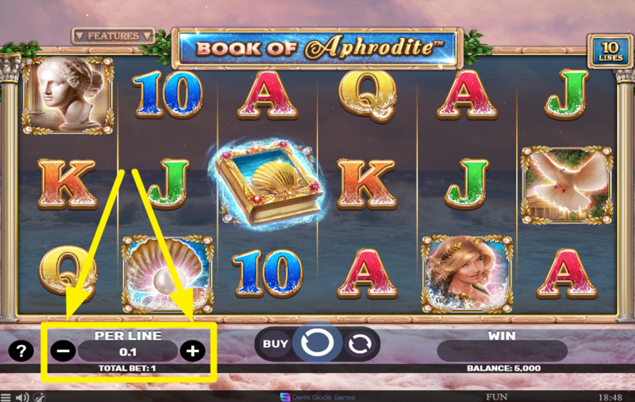 Book of Aphrodite ИЗМЕНЯЙТЕ СТАВКУ НА ЛИНИЮ.