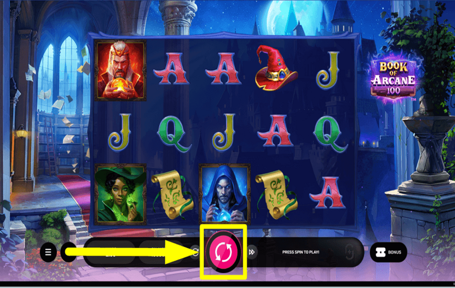 Book of Arcane 100 START GAMBLING.