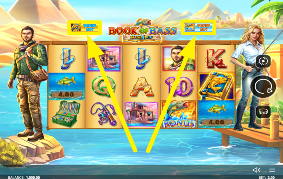 Book of Bass UNLOCK A BONUS GAME.