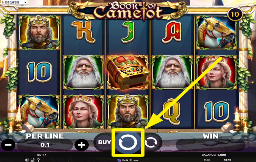 Book of Camelot SPIN TO WIN!