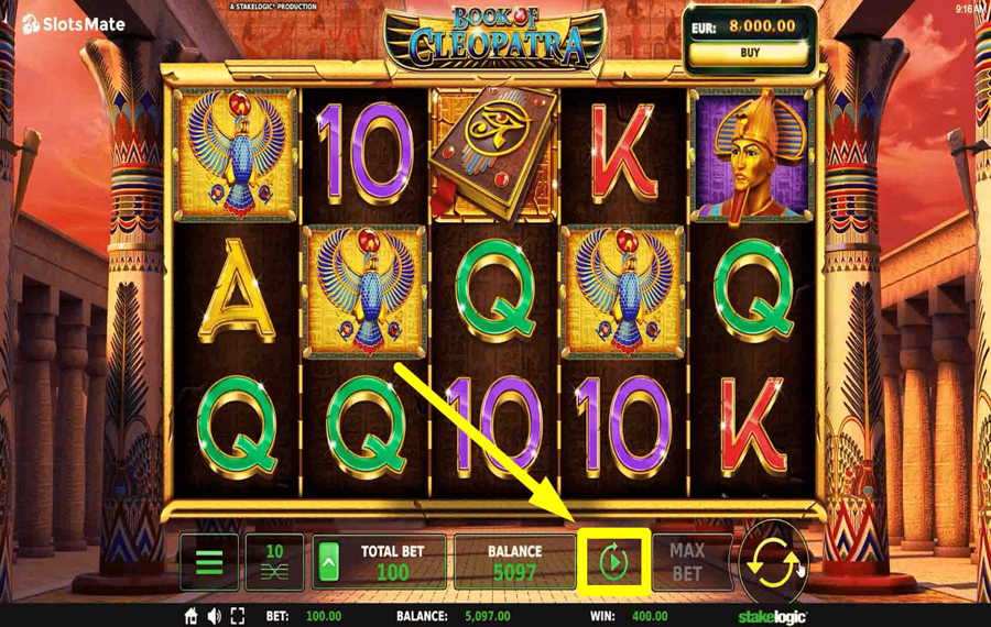 Book of Cleopatra Using the optional “Autoplay” feature.