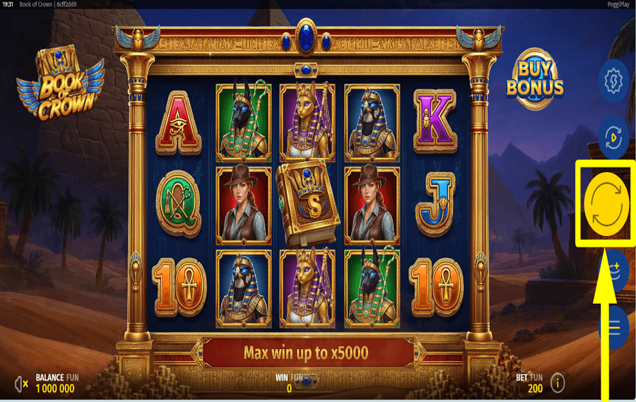 Book of Crown FANGEN SIE MIT DEM SPIELEN AN.